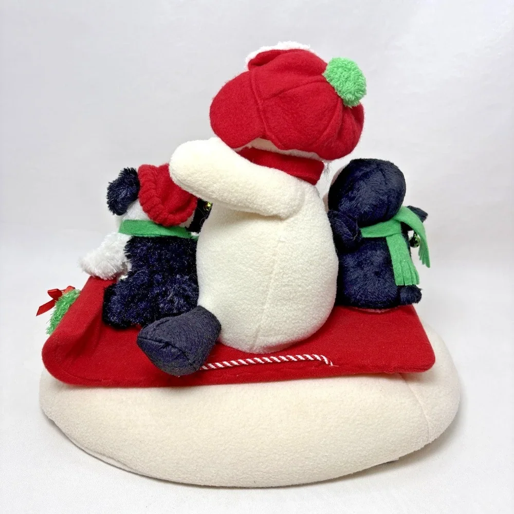 Hallmark 2007 Jingle Pals Animated Musical Snowman Penguin And‎ Dog On A Sled